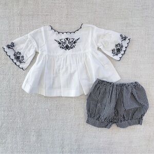 Ralph Lauren Kids Set with White Top and Black Accents